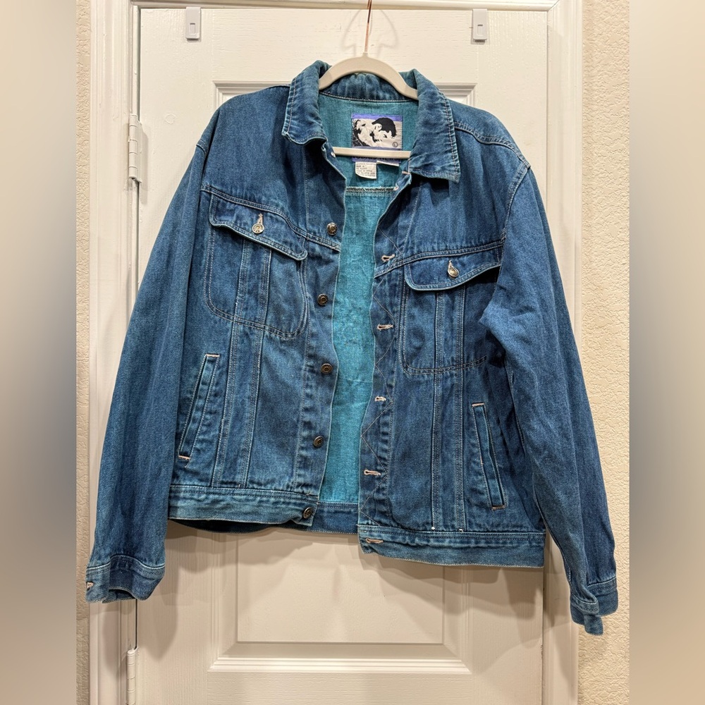 Vintage Today’s News Denim Jacket Trucker 80s 90s Unisex
